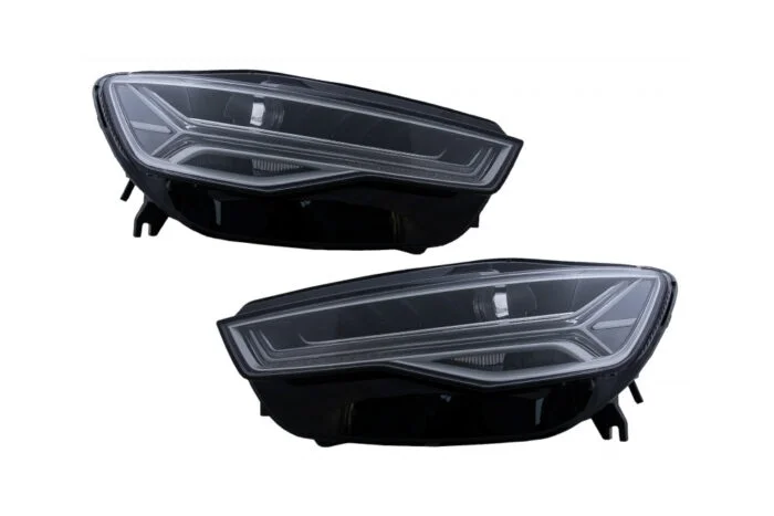 BKM Upgrade Facelift Front Bumper (RS-Style) with Full LED Headlights kit, fits Audi A6/S6 C7.0