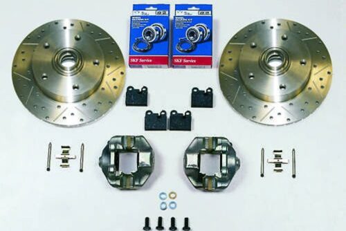 Kerscher Front Disc Brake Vented 130/5, Grooved and Drilled, fits Volkswagen Beetle