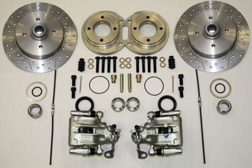 Kerscher Rear Disc Brake 130/4 Swing-Axle, Grooved and Drilled, fits Volkswagen Beetle