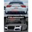 BKM Front Bumper Kit with Rear Diffuser (RS Style - Glossy Black), fits Audi A7 C7.0