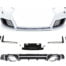 BKM Front Bumper Kit with Rear Diffuser (RS Style - Glossy Black), fits Audi TT/TTS Mk3