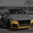 BKM Front Bumper with Lip, Glossy Black, fits Audi Q5 B9 Base Models