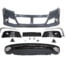 BKM Front Bumper Kit with Rear Diffuser (RS Style - Glossy Black), fits Audi Q7 4M