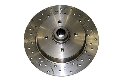 Kerscher Brake Disc Rear, Grooved and Drilled 130/4, fits Volkswagen Beetle