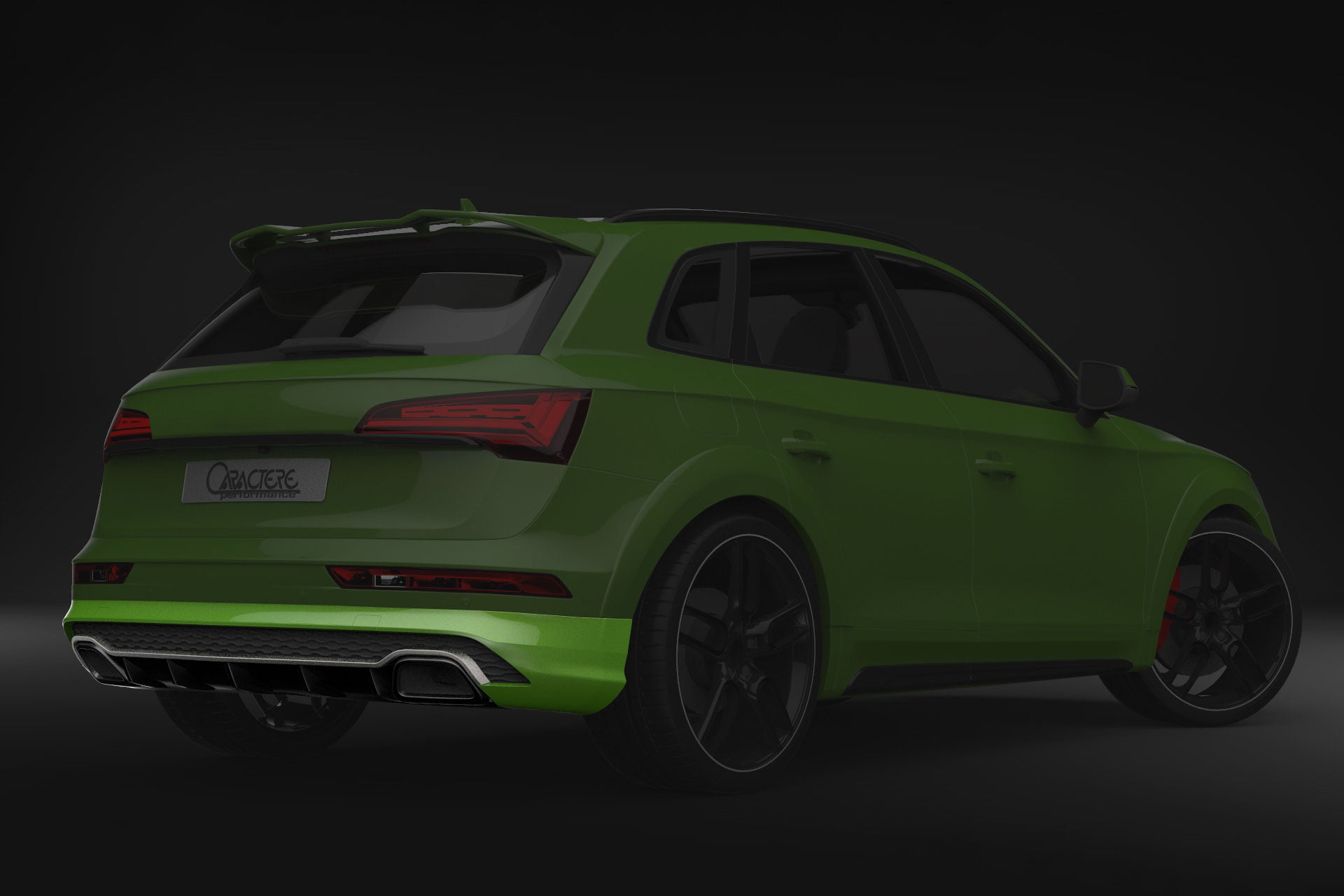 Caractere Rear Bumper with Integrated Exhaust Tips, fits Audi Q5/SQ5 B9.5 Caractere Rear Bumper with Integrated Exhaust Tips, fits Audi Q5/SQ5 B9.5
