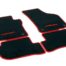 Oettinger Floor Mats - Black/Red, fits Volkswagen Golf GTI Mk7