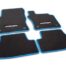 Oettinger Floor Mats - Black/Blue, fits Volkswagen Golf R Mk7