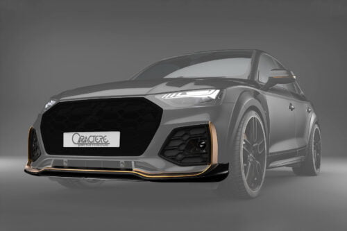 Caractere Front Spoiler with Side Mesh Grille, fits Audi Q5/SQ5 B9.5 Sportback